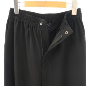 HYKE STRETCH WIDE LEG PANTS パンツ ワイド ジッパーフライ 2 ブラック /DO OS