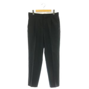 ウール 2タック スラックスパンツ テーパード 40 黒 /CX OS