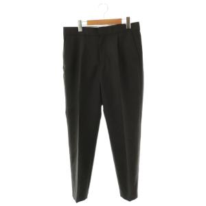 ウールモヘヤシルク タックパンツ テーパード 40 ブラック /HK OS