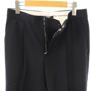 Drawer 23AW FALL2 ウールツイルテーパードパンツ ジッパーフライ 40 ダークネイビー /DO OS
