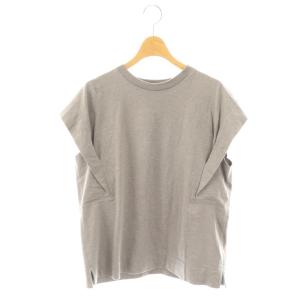 コットン天竺ショートスリーブTシャツ カットソー フレンチスリーブ シルク混 2 グレー /DO OS