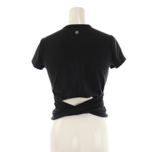 lululemon バックオープンショートスリーブTシャツ カットソー 半袖 ブラック /DF OS SH