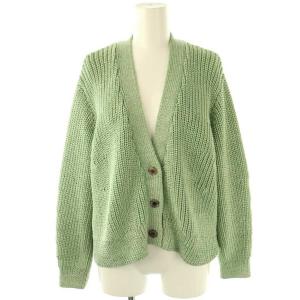 25SS ブライトリリヤーン ニットカーディガン ニット 長袖 黄緑 /NR OS SH