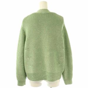 ebure 25SS ブライトリリヤーン ニットカーディガン ニット 長袖 黄緑 /NR OS SH