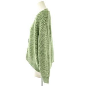 ebure 25SS ブライトリリヤーン ニットカーディガン ニット 長袖 黄緑 /NR OS SH
