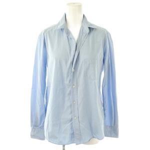 EILEEN コットン シャツ 長袖 XXS ライトブルー /HK OS