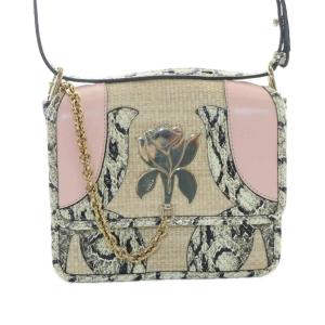 チューベローズ ショルダーバッグ レザー パイソン柄 白 ホワイト /AS OS