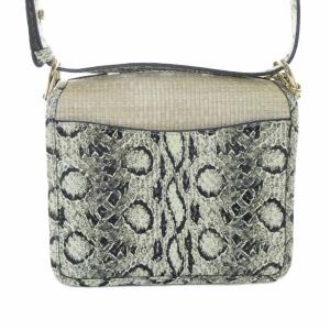 FURLA チューベローズ ショルダーバッグ レザー パイソン柄 白 ホワイト /AS OS