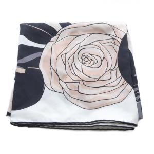 CHANEL シルク カメリア ココマーク スカーフ