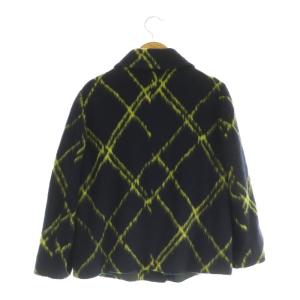 i Blues ウール アーガイル柄 ジャケット シャギー 40 ネイビー /MY OS