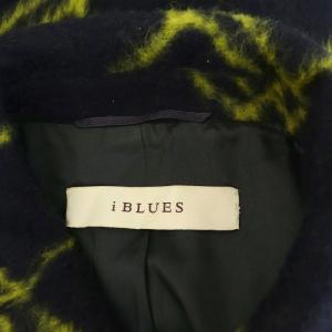 i Blues ウール アーガイル柄 ジャケット シャギー 40 ネイビー /MY OS