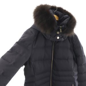 nano universe 西川ダウンサージロングダウンコート 38 ネイビー