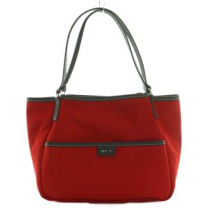 ハンドバッグ トート ナイロン 赤 レッド 黒 ブラック SAS08-01 /SS OS