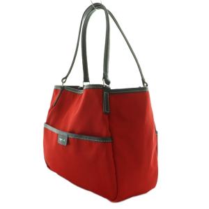 agnes b. ハンドバッグ トート ナイロン 赤 レッド 黒 ブラック SAS08-01 /SS OS