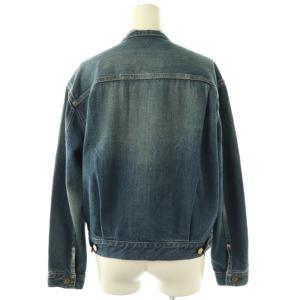 IENA リメイクタックデニムブルゾン ジャケット ノーカラー 38 ブルー /HK OS