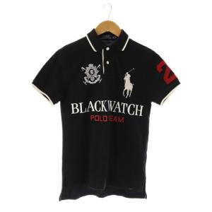 BLACKWATCH 半袖 ポロシャツ ビッグポニー XS ブラック /DF OS