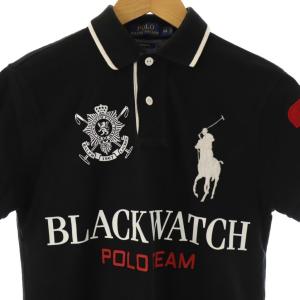 POLO RALPH LAUREN BLACKWATCH 半袖 ポロシャツ ビッグポニー XS ブラック /DF OS