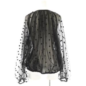 Diagram GRACE CONTINENTAL 25SS チュールノーカラーブルゾン ジャケット ジップアップ 38 黒 /NR OS