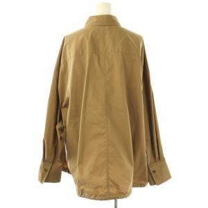 Spick&Span 25SS CO/PEヘムギャザーシャツ 長袖 カーキ /DO OS