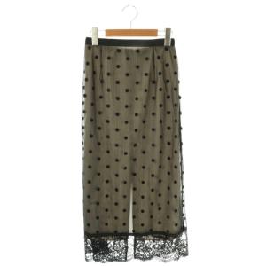 25SS ドットチュールタイトスカート 36 ブラック /DO OS