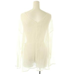 Spick&Span 25SS メッシュリネンルーズプルオーバー カットソー シアー オフホワイト /DO OS