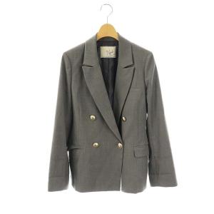 24AW ゴールドボタンダブルジャケット テーラード M グレー /NR OS