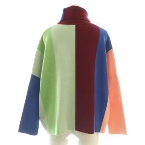Victoria Beckham VVB ストライプタートルネックニット セーター S ボルドー マルチカラー /ES OS