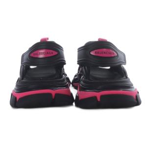 BALENCIAGA TRACK SLIDE スポーツ サンダル 35 ブラック ピンク 617543