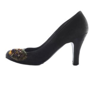 PRADA ビジュー装飾レザーパンプス 34 茶 ブラウン /SR SH