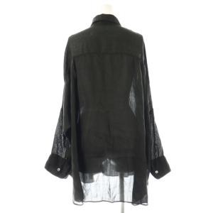 Plage 24SS RAMIE LYOCELL LOOSE ブラウス シャツ 長袖 ブラック /DF OS