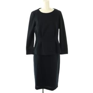 ノースリーブワンピース ジャケット セットアップ 38 紺 ネイビー /SS OS