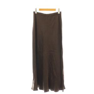 EVERYDAY I LIKE 23AW Cu/R Maxi スカート ロング フレア 茶 /NR OS