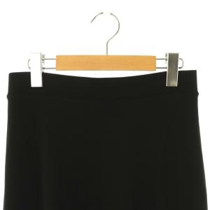 EVERYDAY I LIKE Jersey Flare スカート フレア ロング ブラック /HK OS