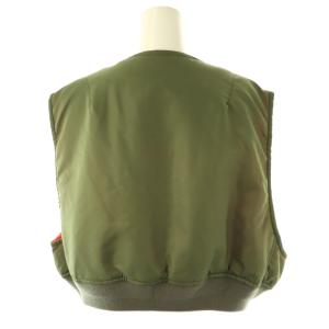 CIAOPANIC TYPY etsinta 24AW クロップドMA-1ベスト ジップアップ F カーキ オレンジ /CX OS