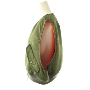 CIAOPANIC TYPY etsinta 24AW クロップドMA-1ベスト ジップアップ F カーキ オレンジ /CX OS