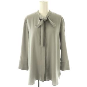23SS PRIME GGT TIE BLOUSE ボウタイ ブラウス シャツ 前開き S グレー /CX