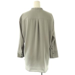 Theory 23SS PRIME GGT TIE BLOUSE ボウタイ ブラウス シャツ 前開き S グレー /CX