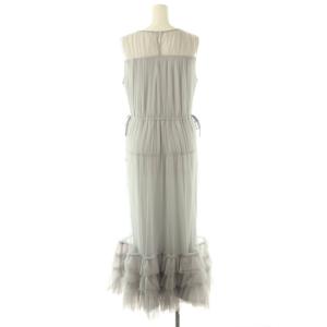 Diagram GRACE CONTINENTAL 24SS チュールティアードワンピース マキシ ロング ノースリーブ 36 グレー 0324232134