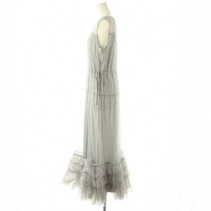 Diagram GRACE CONTINENTAL 24SS チュールティアードワンピース マキシ ロング ノースリーブ 36 グレー 0324232134