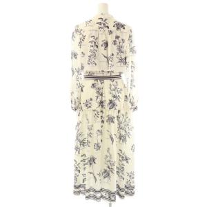 Diagram GRACE CONTINENTAL 23SS バイカラーロングワンピース 36 白 ホワイト 紫黒 パープルブラック /SS OS