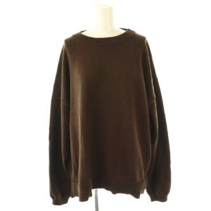 Ribbed Sweater ニット セーター 長袖 F 茶 /NR OS