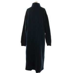 EVERYDAY I LIKE 24AW ハーフジップスウェットドレス ワンピース ロング 38 ネイビー /DF OS