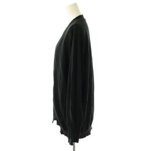 L'Appartement コットンシルクVネックカーディガン ニット ブラック /ES OS