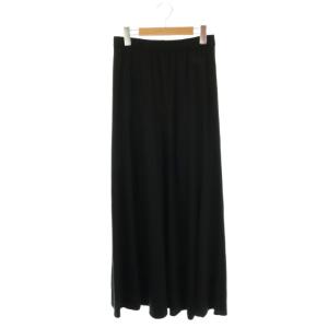 23SS Prime wool jersey スカート ロング フレア ウール 黒 /NR OS