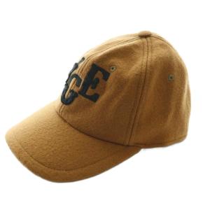 ウールキャップ 帽子 ACE刺繍  茶 ブラウン 黒 ブラック /SS OS