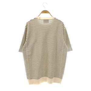 MACKINTOSH PHILOSOPHY MACKINTOSHPHILOSOPHY バッキンガムベア ボーダー柄 Tシャツ カットソー 半袖 コットン アイボリー 紺 /NR OS