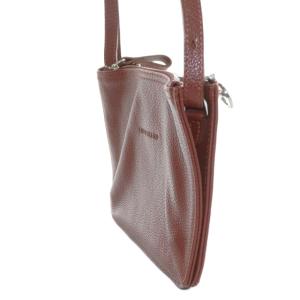 Longchamp ショルダーバッグ クラッチ ダブルジップ クロスボディ グレイン レザー 茶色 ブラウン /AS OS