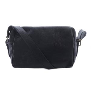 ヴィータ グレインレザー ミニ ショルダーバッグ ロゴ 紺 ネイビー /SR15