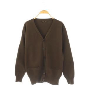25SS Cardigan カーディガン Vネック 長袖 ダークブラウン /DO OS