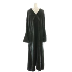 CHAOS シルク ワイドカフスシャツワンピース F チャコール